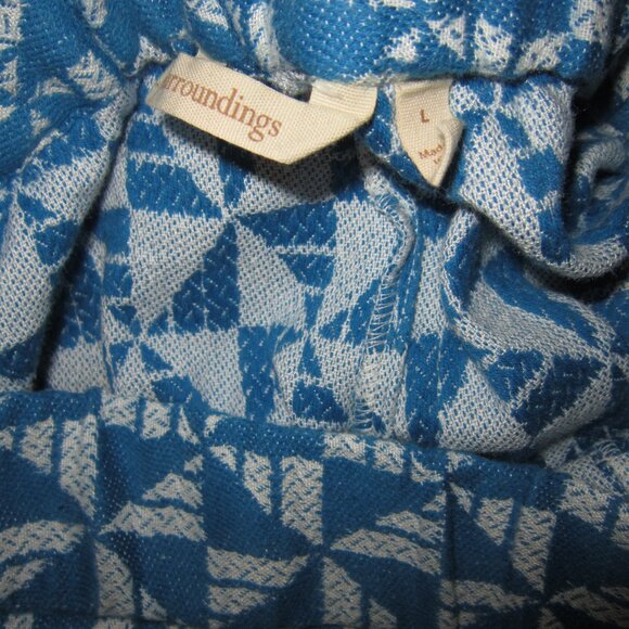 Soft Surroundings Sz L Top Shirt Blouse Pants Slacks Set Teal Elastic Wide Soft - Picture 5 of 6